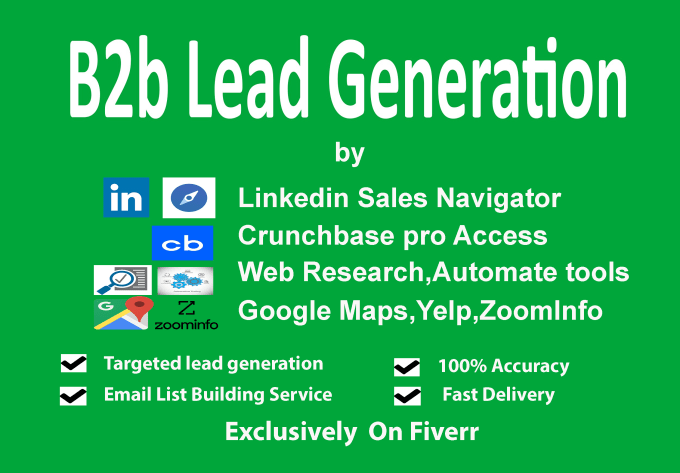 Gig Preview - Do b2b lead generation for any industry