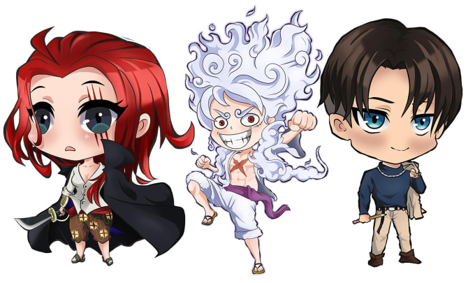 Gig Preview - Design cute chibi art for keychains, pfp, stickers or couple with my chibi style