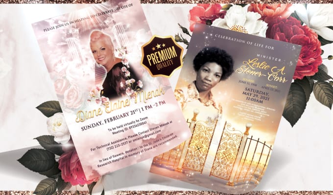 Gig Preview - Design funeral program, church flyer, memorial card