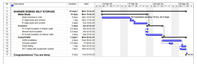 Gig Preview - Create gantt chart in ms project