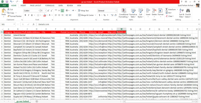 Gig Preview - Do yellow pages data scraping to get emails and contacts