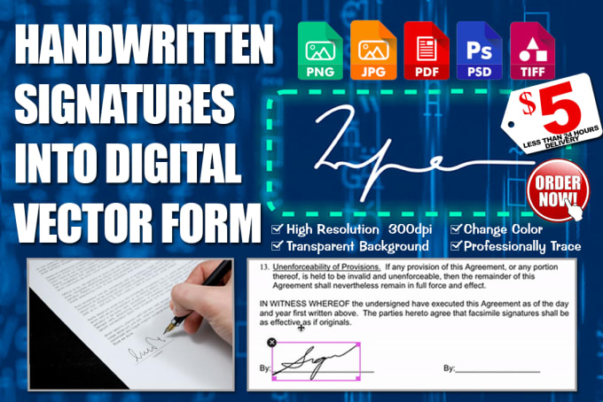 Gig Preview - Make your handwritten signatures into digital signature