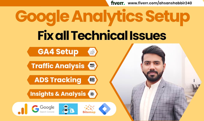 Gig Preview - Do ga4 google analytics setup and search console, XML sitemap, robots txt