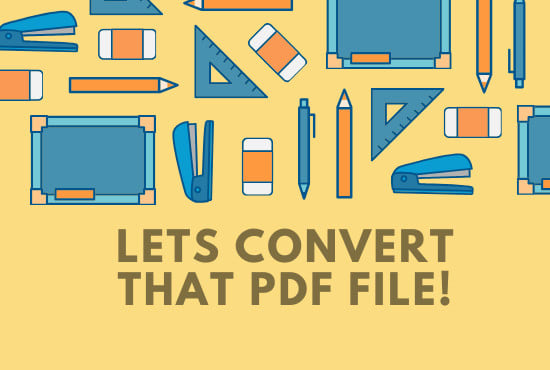 Gig Preview - Convert your pdf file to word