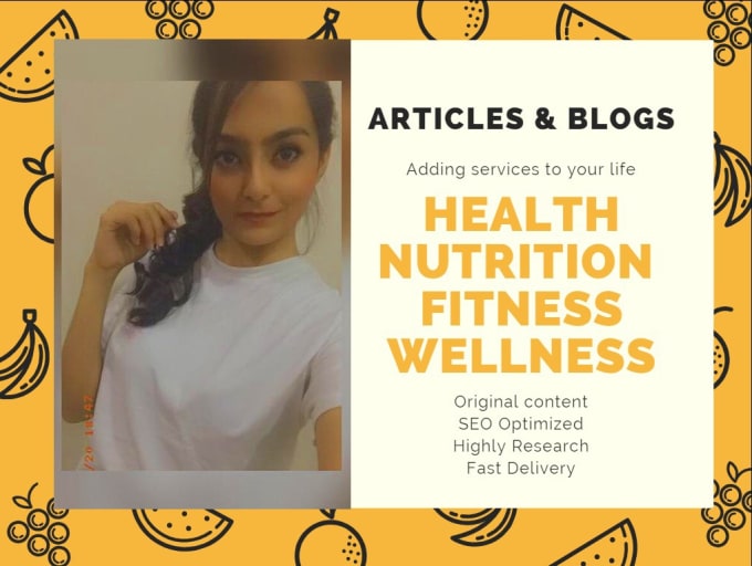 Gig Preview - Write SEO based health and nutrition articles and blog posts