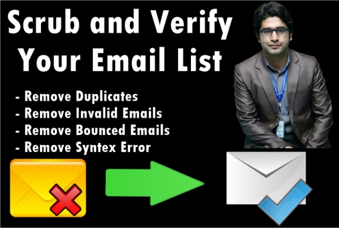 Gig Preview - Remove bad emails, bulk email verification cleaning services