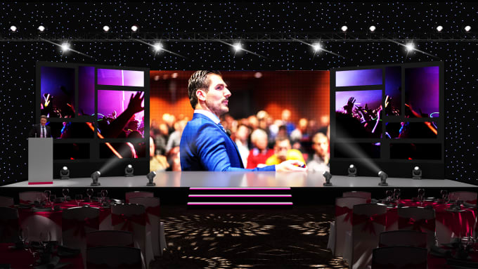 Gig Preview - Create and render amazing 3d events stage design