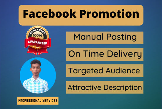 Gig Preview - Do facebook marketing and promotion your business on world