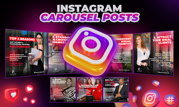 Gig Preview - Design attractive social media carousel posts for your instagram