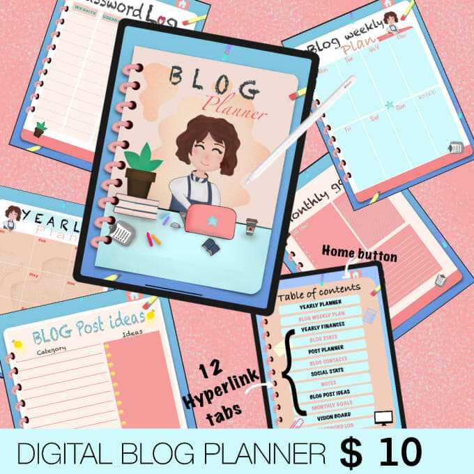 Gig Preview - Sell custom etsy digital planner or calendar or journal