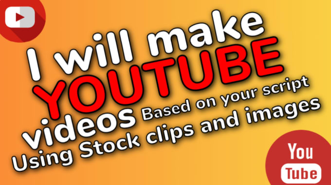 Gig Preview - Make videos for your youtube channel video creator