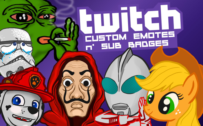 Gig Preview - Design express twitch emotes and sub badges in unique style