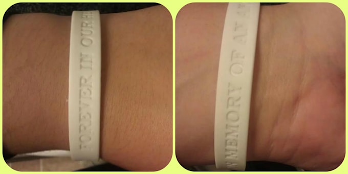 Gig Preview - Send you a silicone in memory angel wristband