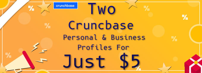 Gig Preview - Create two crunchbase profiles for your business and personal both