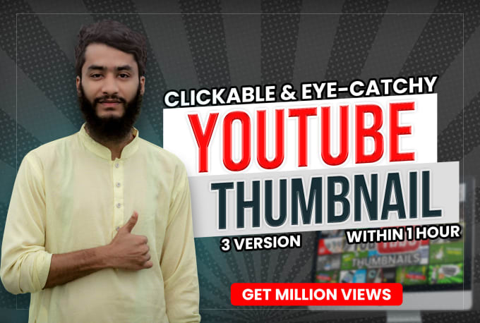 Gig Preview - Design catchy youtube thumbnail