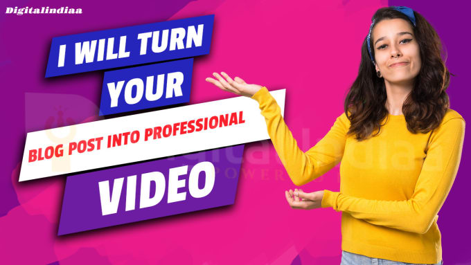 Gig Preview - Turn your blog post into professional video with voice over