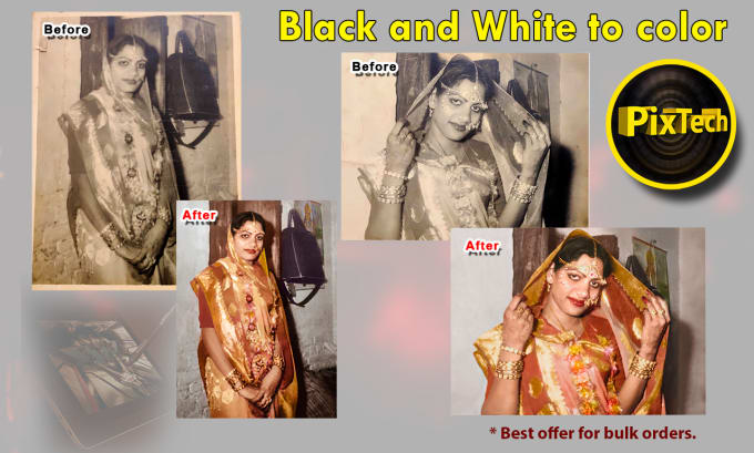 Gig Preview - Restore and colorize your black and white photos realistically