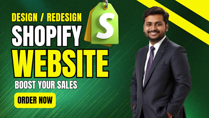 Gig Preview - Do shopify website design and redesign shopify dropshipping store