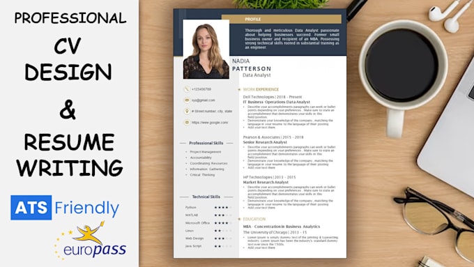 Gig Preview - Make your professional CV design and resume writing