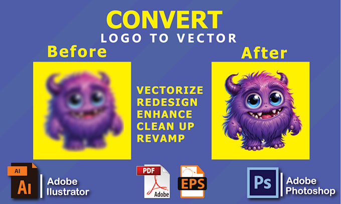 Gig Preview - Enhance, recreate, modify and trace your logo