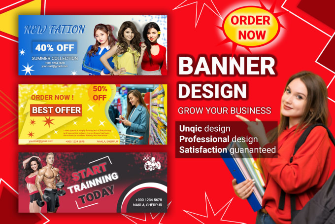 Gig Preview - Design website banner, banner ads, social media cover