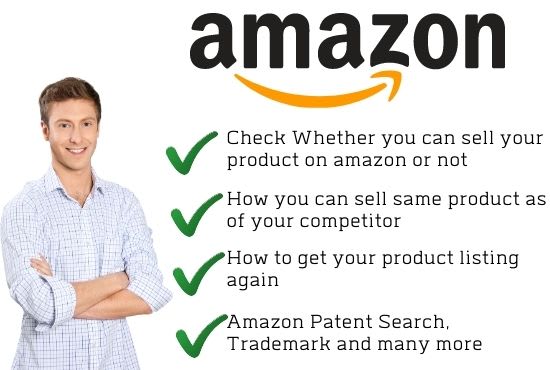 Gig Preview - Amazon patent search and sell your products on amazon