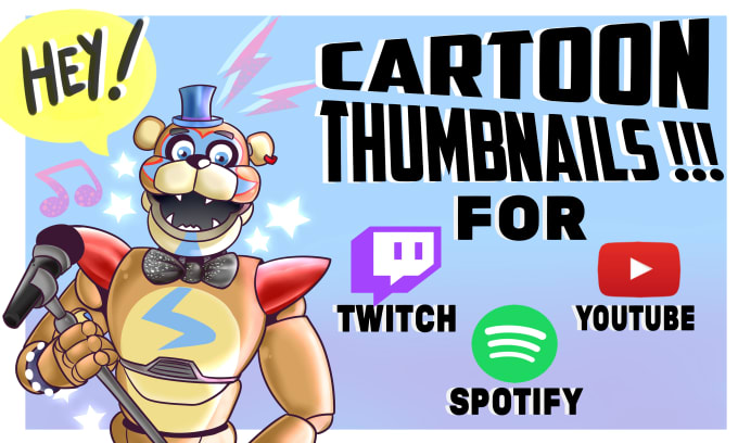 Bestseller - draw thumbnails in a cartoon style for your  videos