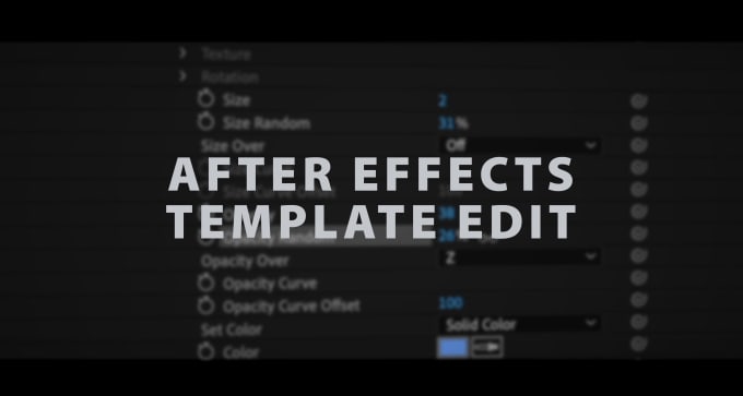 Gig Preview - Edit any after effects project or template