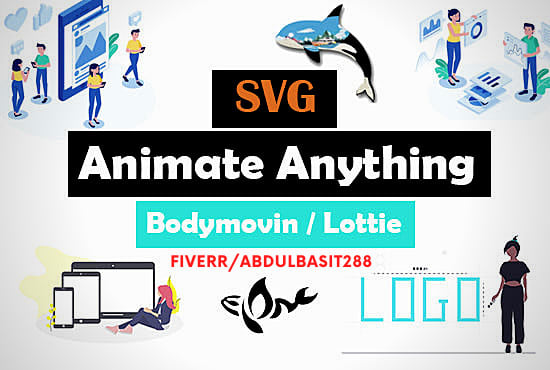 Gig Preview - Create an animated gif or lottie json for web or mobile app