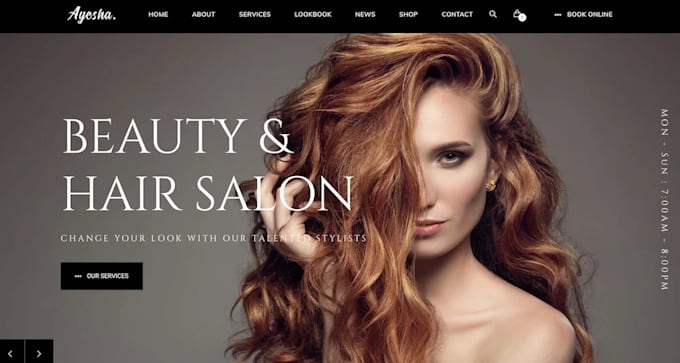 Gig Preview - Make hair extensions, eyelash, beauty salon, spa website