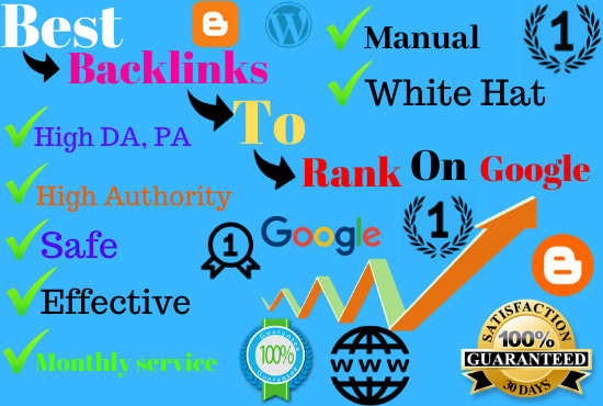 Gig Preview - Provide SEO service and manual backlinks for your website for top google ranking