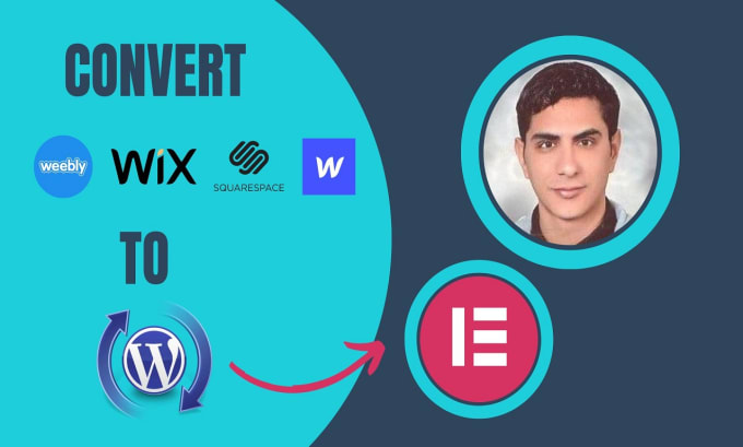 Gig Preview - Convert wix, weebly, webflow, squarespace to wordpress with elementor pro