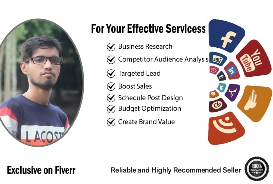 Gig Preview - Be your effective social media marketing manager