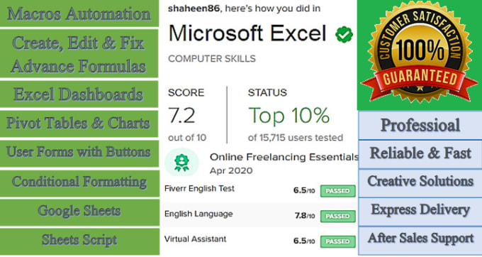 Gig Preview - Do excel automation, macro, pivot table and reports