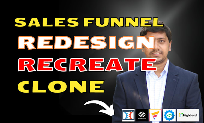 Gig Preview - Recreate or redesign clickfunnels landing page sales funnel