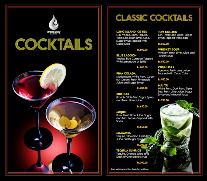 Gig Preview - Design an elegant bar, cafe, or any kind of restaurant menu