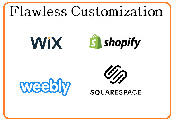 Gig Preview - Customize or fix shopify, wix, weebly, squarespace websites