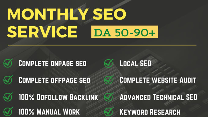 Gig Preview - Do complete monthly off page SEO with premium  backlinks