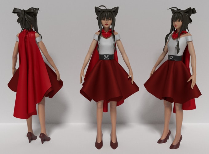 Gig Preview - Design 3d character model for you in blender