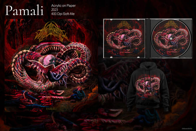 Gig Preview - Draw dark art horror and fantasy illustrations for your merch and album cover