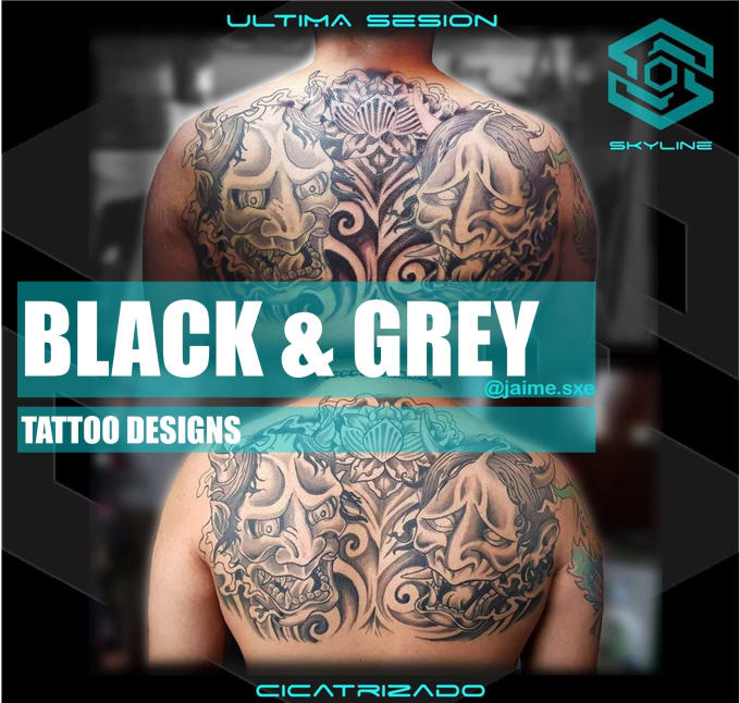 Gig Preview - Design a black and grey professional tattoo