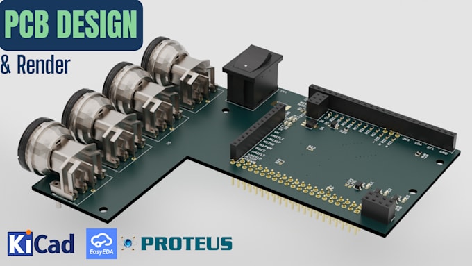 Gig Preview - Design pcb, schematics in kicad, altium, proteus and easyeda