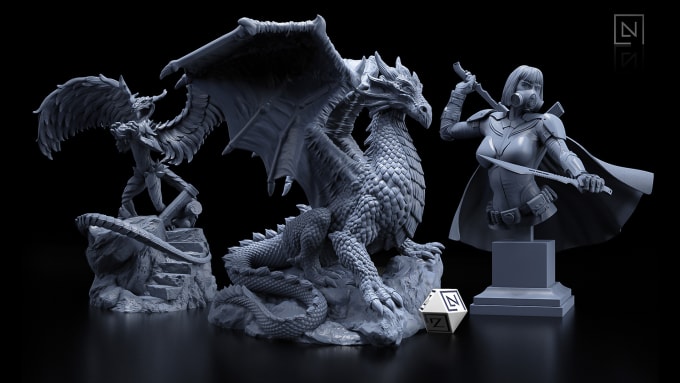 Bestseller - sculpt 3d model, character, statue for 3d printing