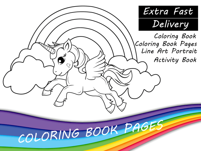 Gig Preview - Illustrate, draw children coloring book pages