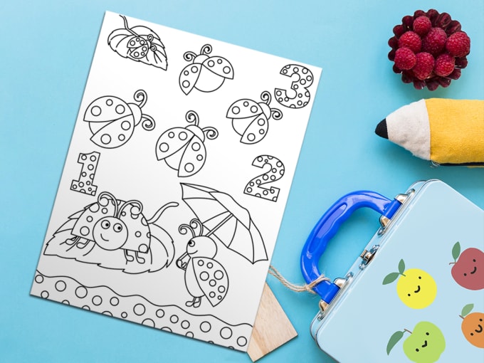 Gig Preview - Design printable coloring pages for children book