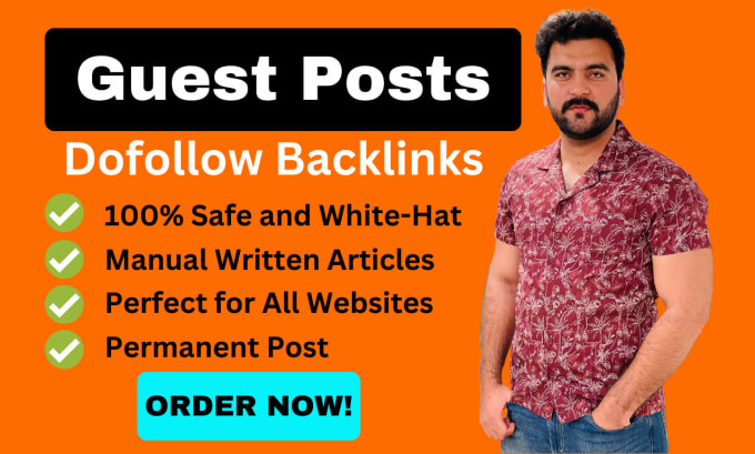 Gig Preview - Do SEO backlinks on high quality and high da guest post link building service