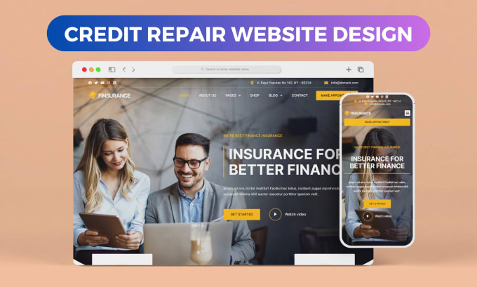 Gig Preview - Create credit repair website, mortgage website and life insurance website