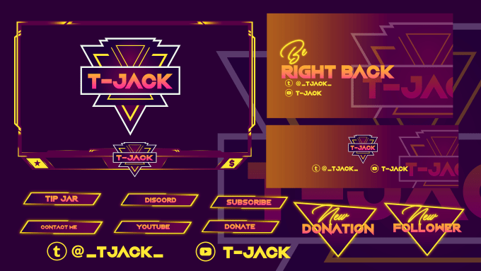 Gig Preview - Design twitch and mixer overlay and esport logo for your stream