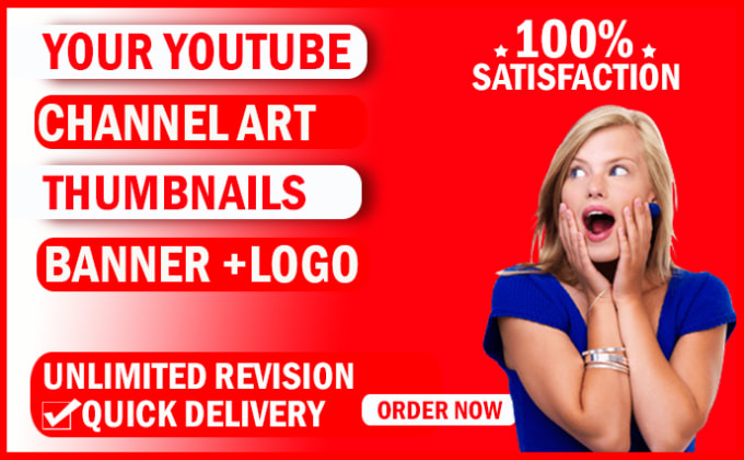 Gig Preview - Design a youtube banner, thumbnails, and logo for your channel