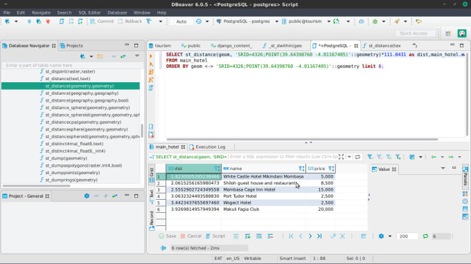 Gig Preview - Develop spatial queries in postgis